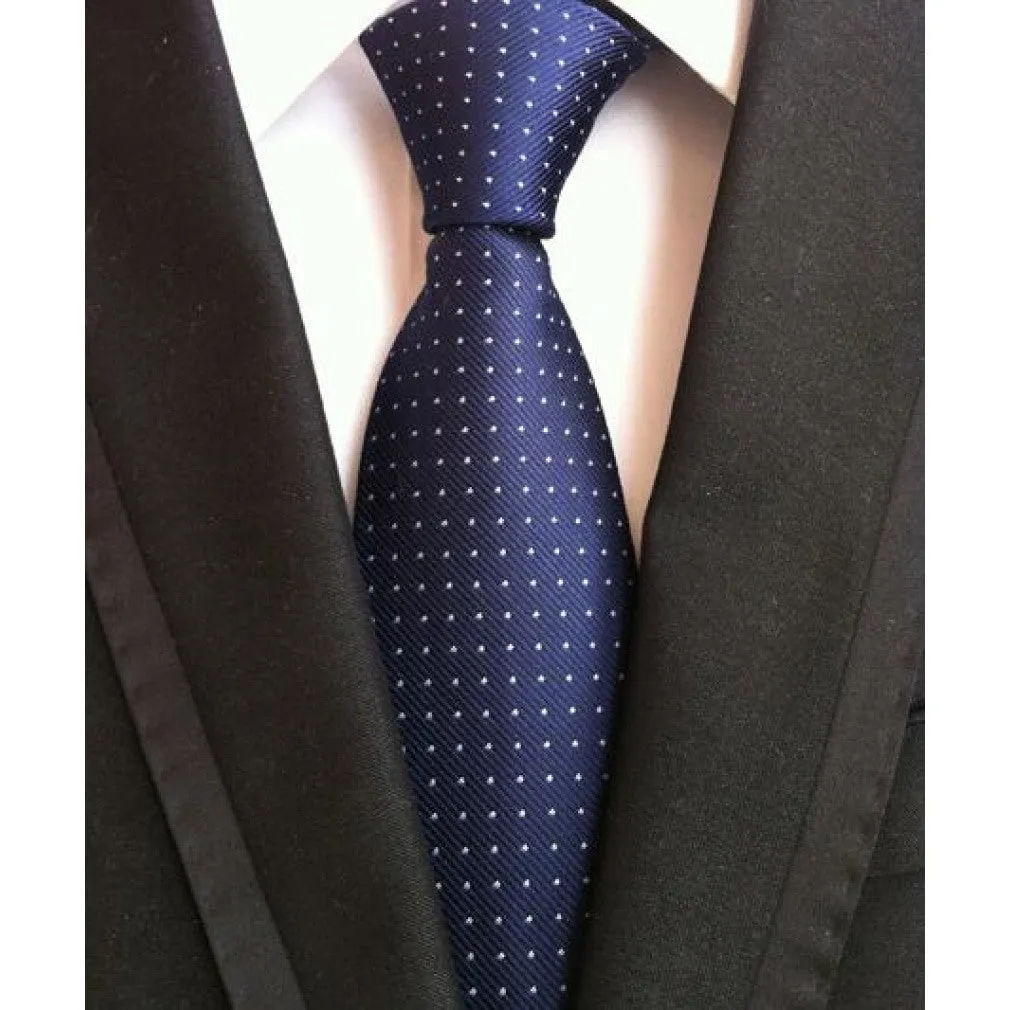 ContiNent 33 Fashion Neckties Classic Men's Stripe Yellow Navy Blue Wedding Ties Jacquard Woven 100% Silk Men Solid Tie Polka Dots Neck Ties
