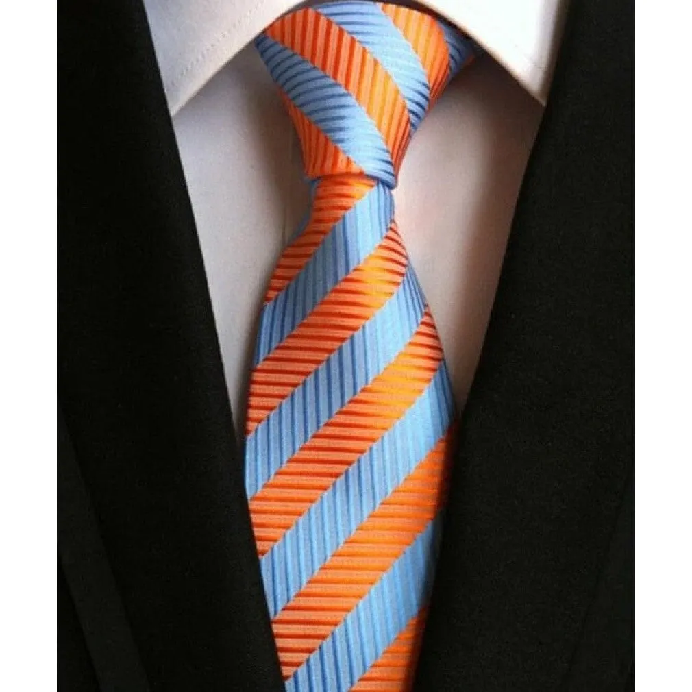 ContiNent 33 Fashion Neckties Classic Men's Stripe Yellow Navy Blue Wedding Ties Jacquard Woven 100% Silk Men Solid Tie Polka Dots Neck Ties