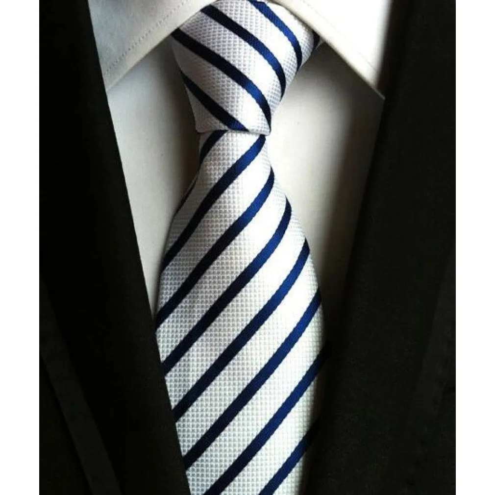 ContiNent 33 Fashion Neckties Classic Men's Stripe Yellow Navy Blue Wedding Ties Jacquard Woven 100% Silk Men Solid Tie Polka Dots Neck Ties