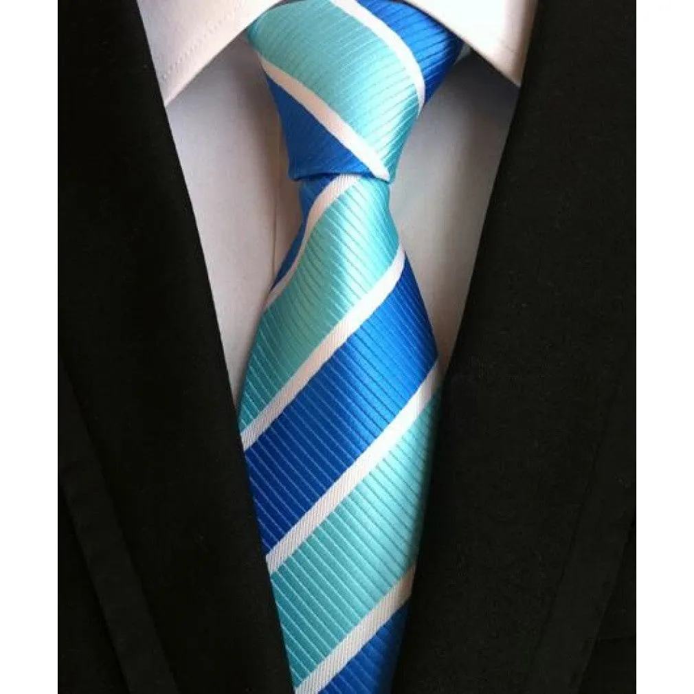 ContiNent 33 Fashion Neckties Classic Men's Stripe Yellow Navy Blue Wedding Ties Jacquard Woven 100% Silk Men Solid Tie Polka Dots Neck Ties