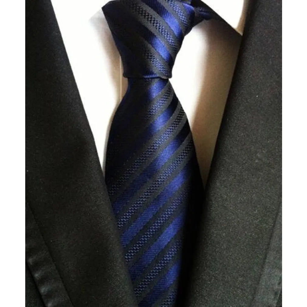 ContiNent 33 Fashion Neckties Classic Men's Stripe Yellow Navy Blue Wedding Ties Jacquard Woven 100% Silk Men Solid Tie Polka Dots Neck Ties