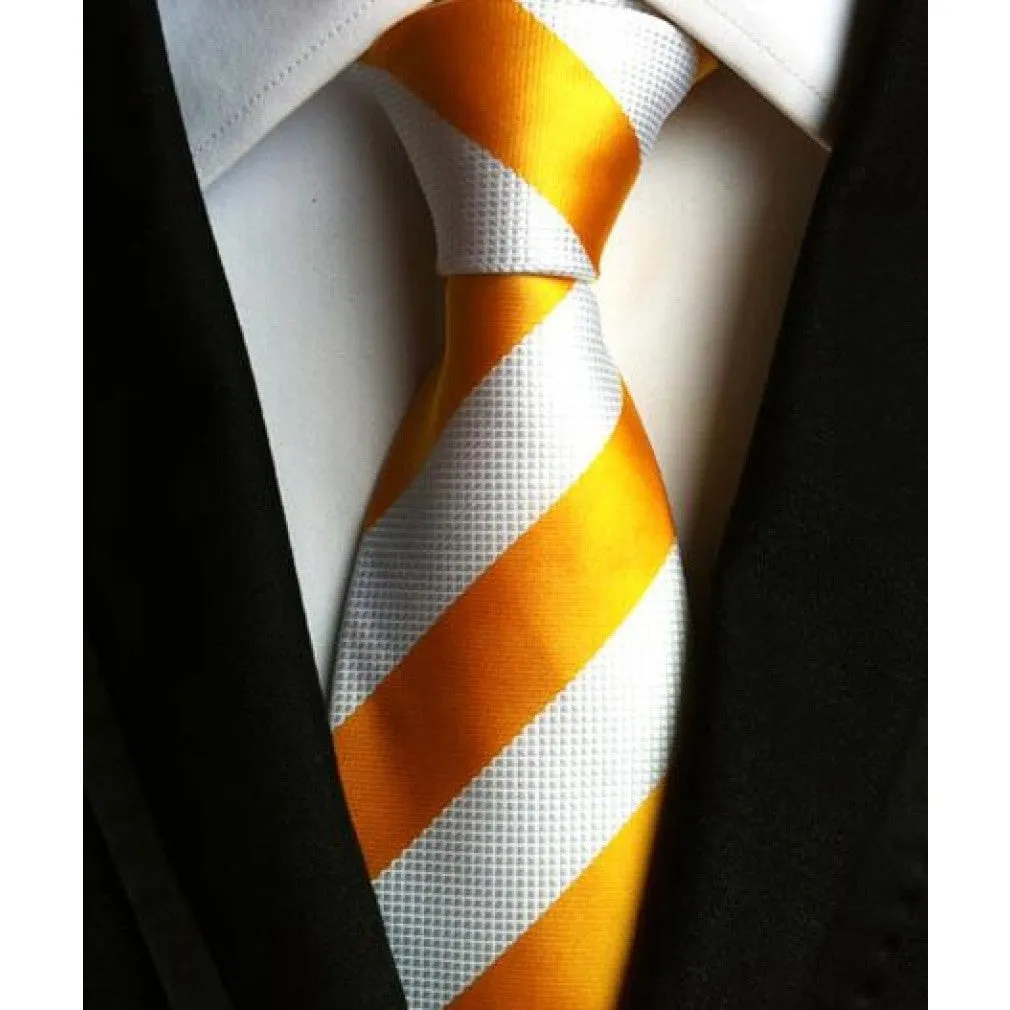 ContiNent 33 Fashion Neckties Classic Men's Stripe Yellow Navy Blue Wedding Ties Jacquard Woven 100% Silk Men Solid Tie Polka Dots Neck Ties