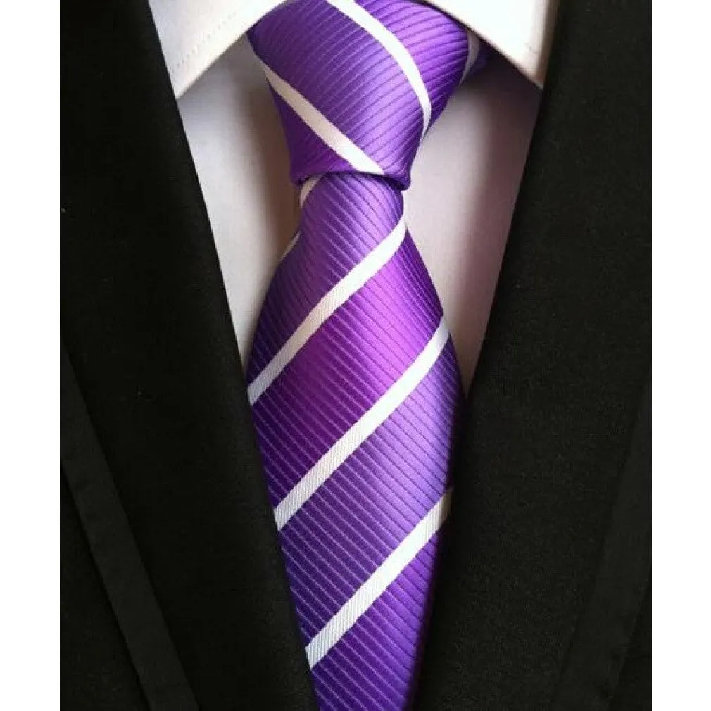 ContiNent 33 Fashion Neckties Classic Men's Stripe Yellow Navy Blue Wedding Ties Jacquard Woven 100% Silk Men Solid Tie Polka Dots Neck Ties