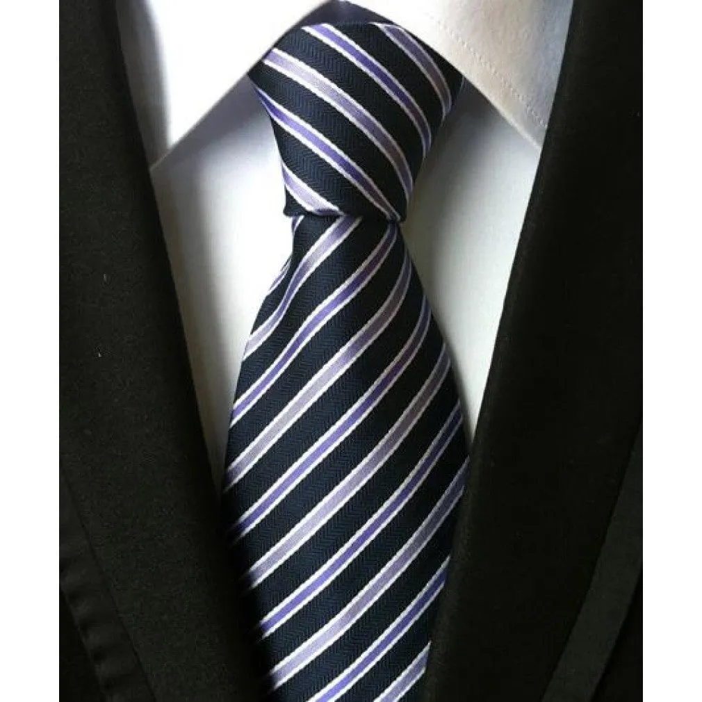 ContiNent 33 Fashion Neckties Classic Men's Stripe Yellow Navy Blue Wedding Ties Jacquard Woven 100% Silk Men Solid Tie Polka Dots Neck Ties