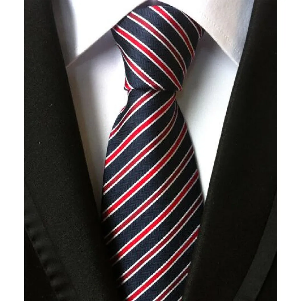 ContiNent 33 Fashion Neckties Classic Men's Stripe Yellow Navy Blue Wedding Ties Jacquard Woven 100% Silk Men Solid Tie Polka Dots Neck Ties