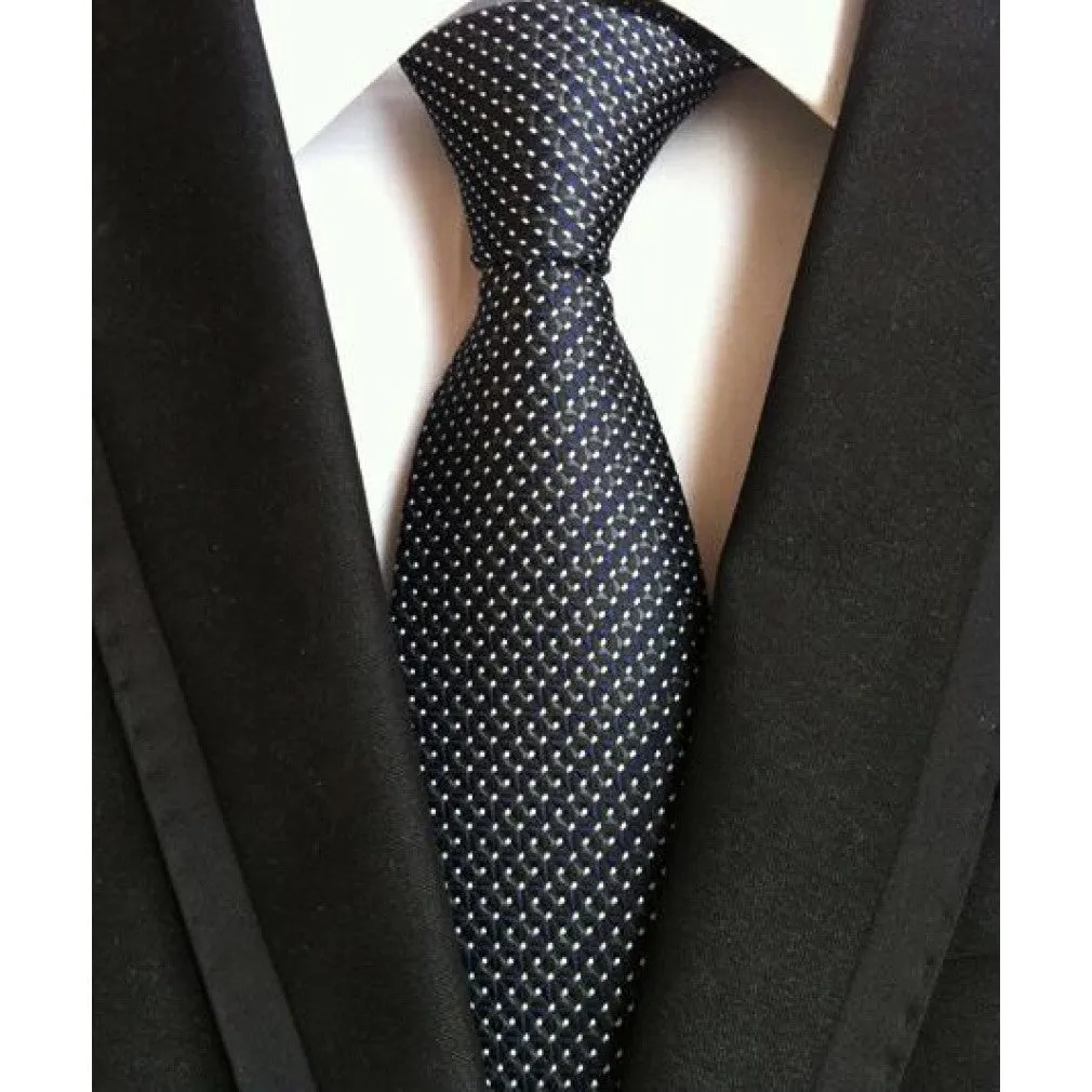 ContiNent 33 Fashion Neckties Classic Men's Stripe Yellow Navy Blue Wedding Ties Jacquard Woven 100% Silk Men Solid Tie Polka Dots Neck Ties
