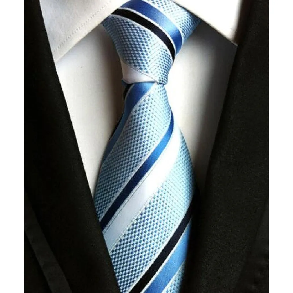 ContiNent 33 Fashion Neckties Classic Men's Stripe Yellow Navy Blue Wedding Ties Jacquard Woven 100% Silk Men Solid Tie Polka Dots Neck Ties