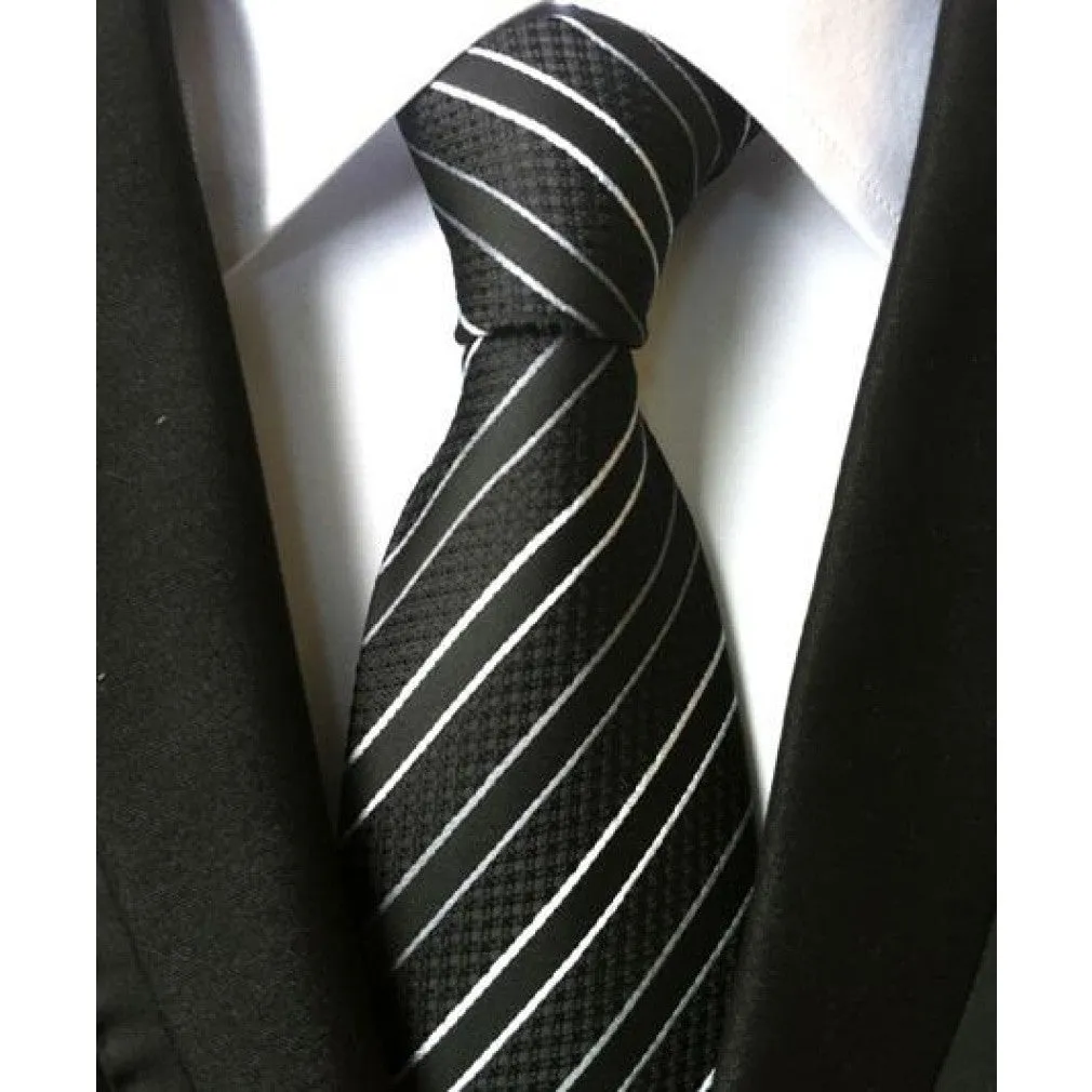 ContiNent 33 Fashion Neckties Classic Men's Stripe Yellow Navy Blue Wedding Ties Jacquard Woven 100% Silk Men Solid Tie Polka Dots Neck Ties