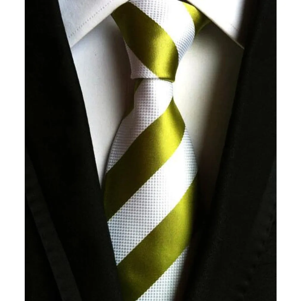 ContiNent 33 Fashion Neckties Classic Men's Stripe Yellow Navy Blue Wedding Ties Jacquard Woven 100% Silk Men Solid Tie Polka Dots Neck Ties
