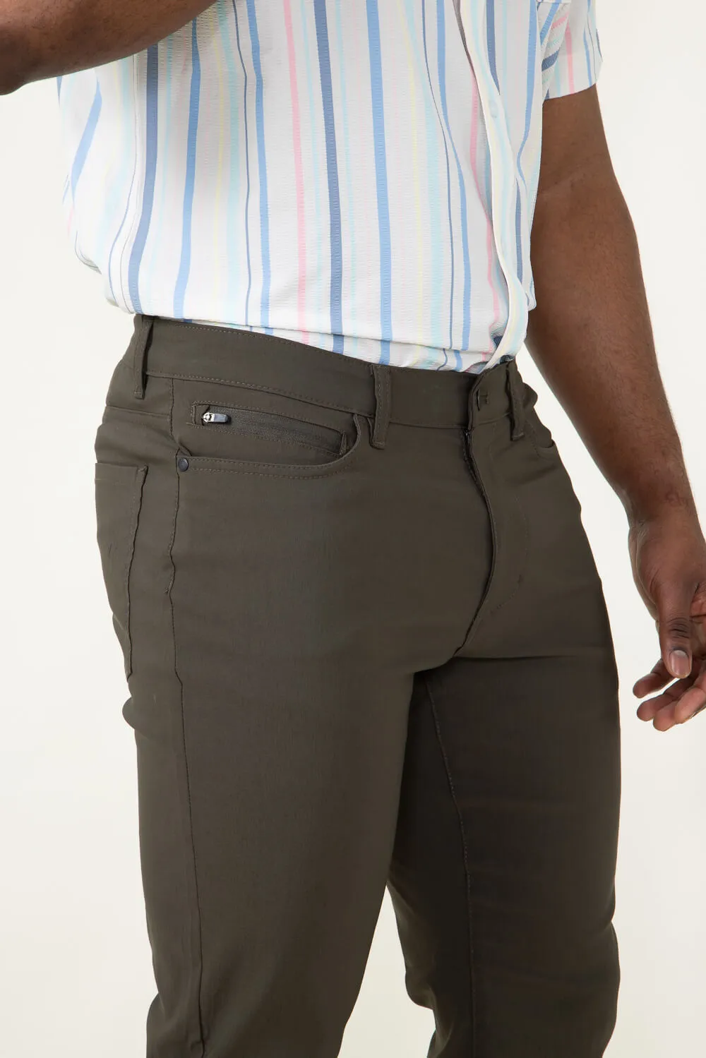 Copper & Oak Momentum Zip Pants for Men in Green |  K2F901-312-DARKOLIVE