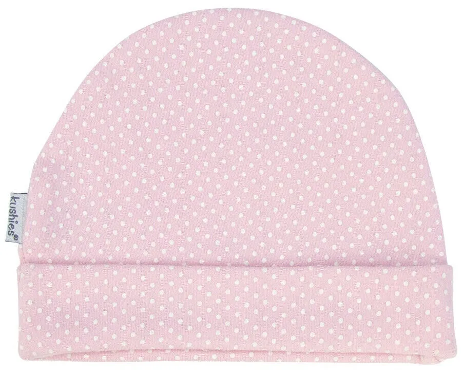 Cotton Baby Cap- Pink Dot