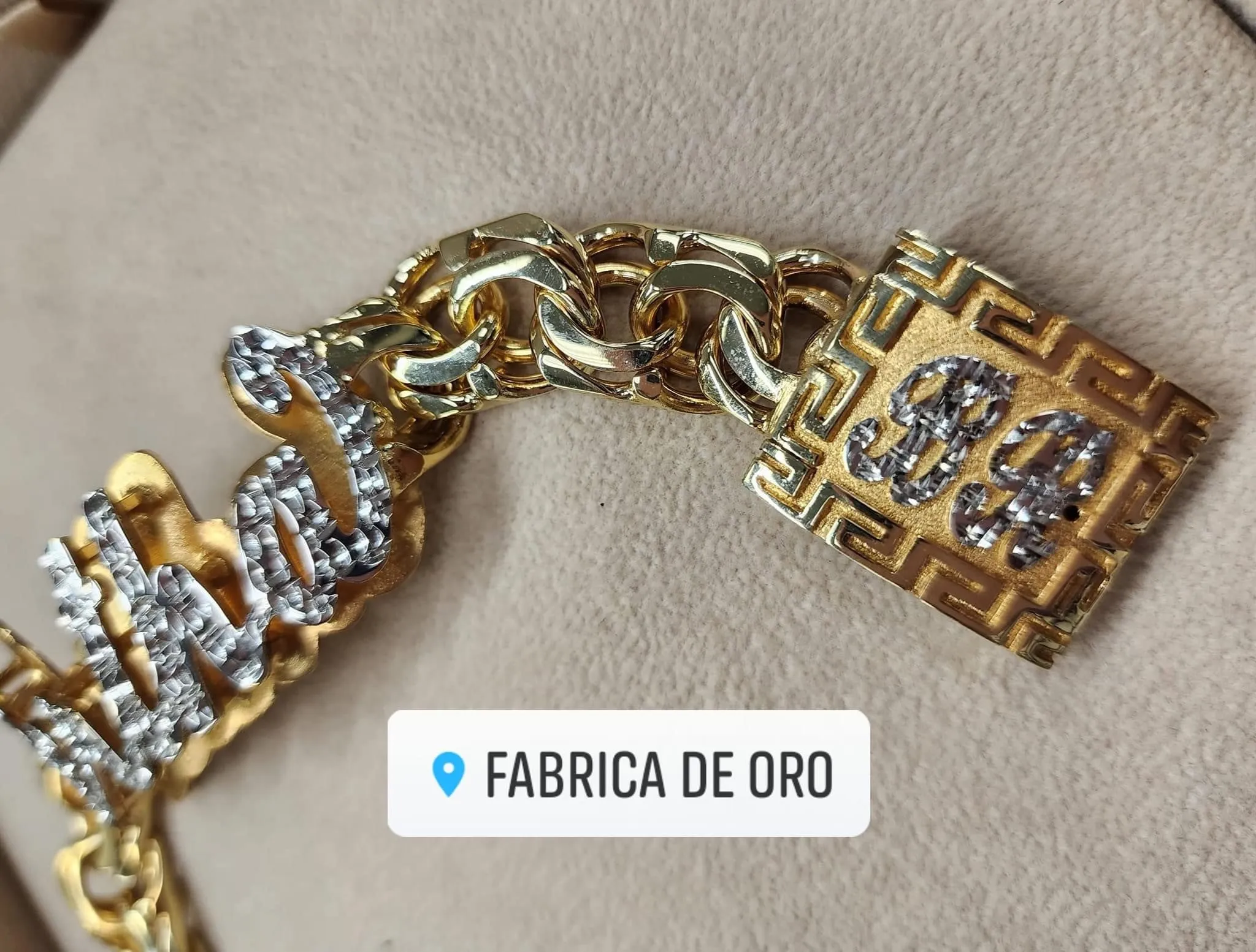 Custom Double Dimension Chino Link Bracelet
