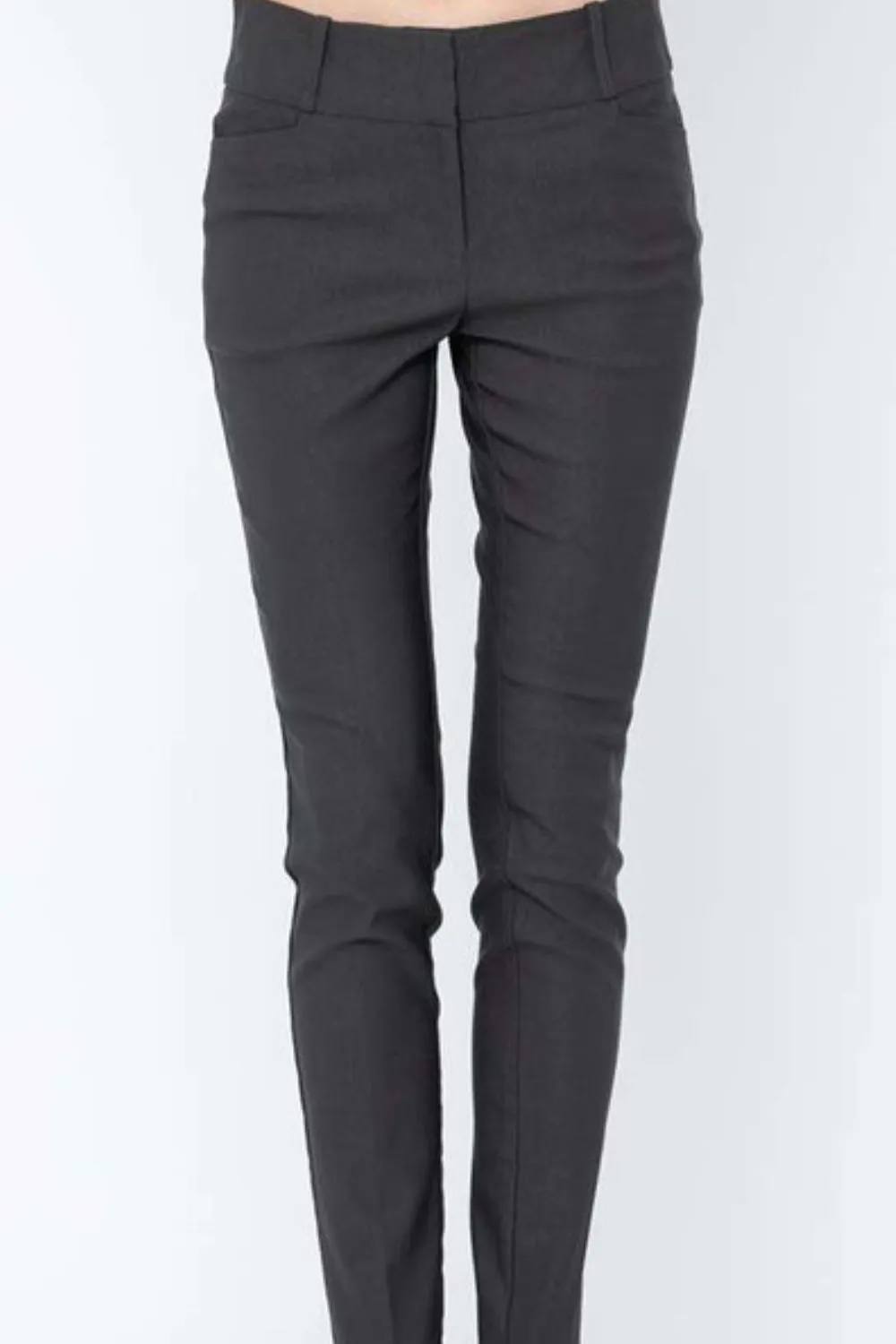 Dark Gray Mid Rise Skinny Pants