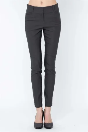 Dark Gray Mid Rise Skinny Pants