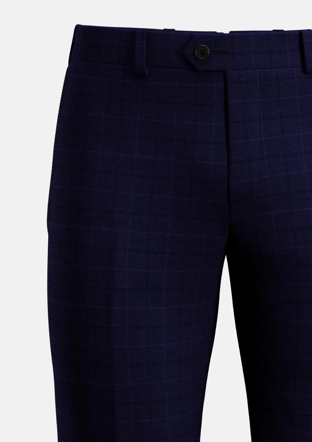 Deep Blue Flannel Windowpane Pants