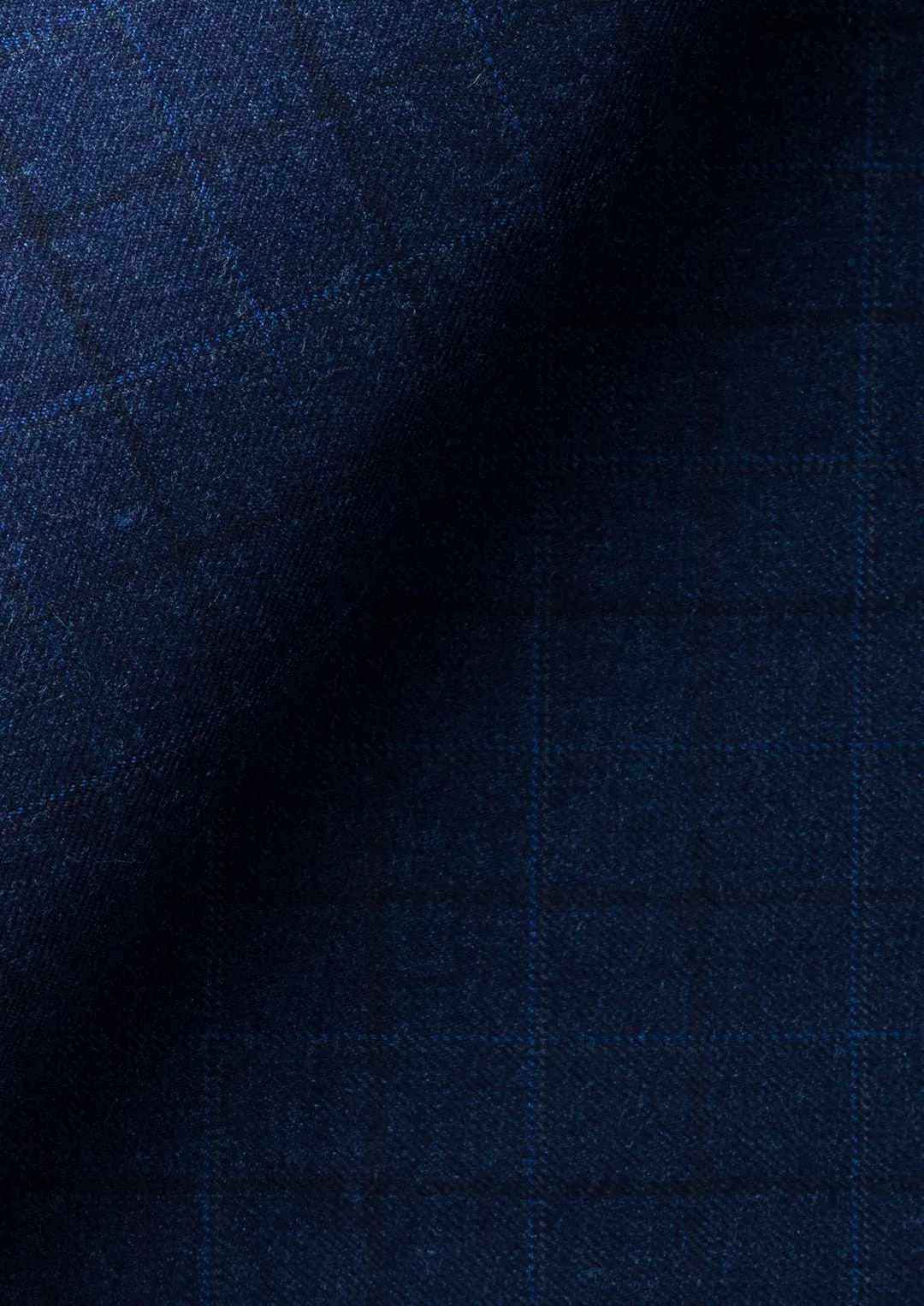 Deep Blue Flannel Windowpane Pants