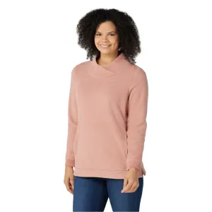 Denim & Co. Women's Chenille Fleece Tunic Top With Shawl Collar