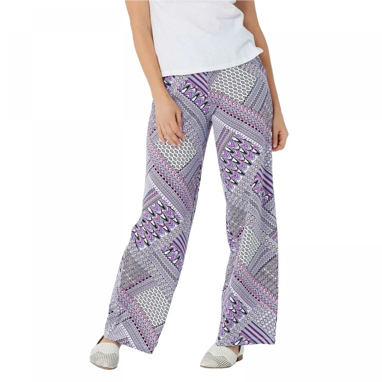 Denim & Co. Women's Pull On Wide Leg Beach Pants