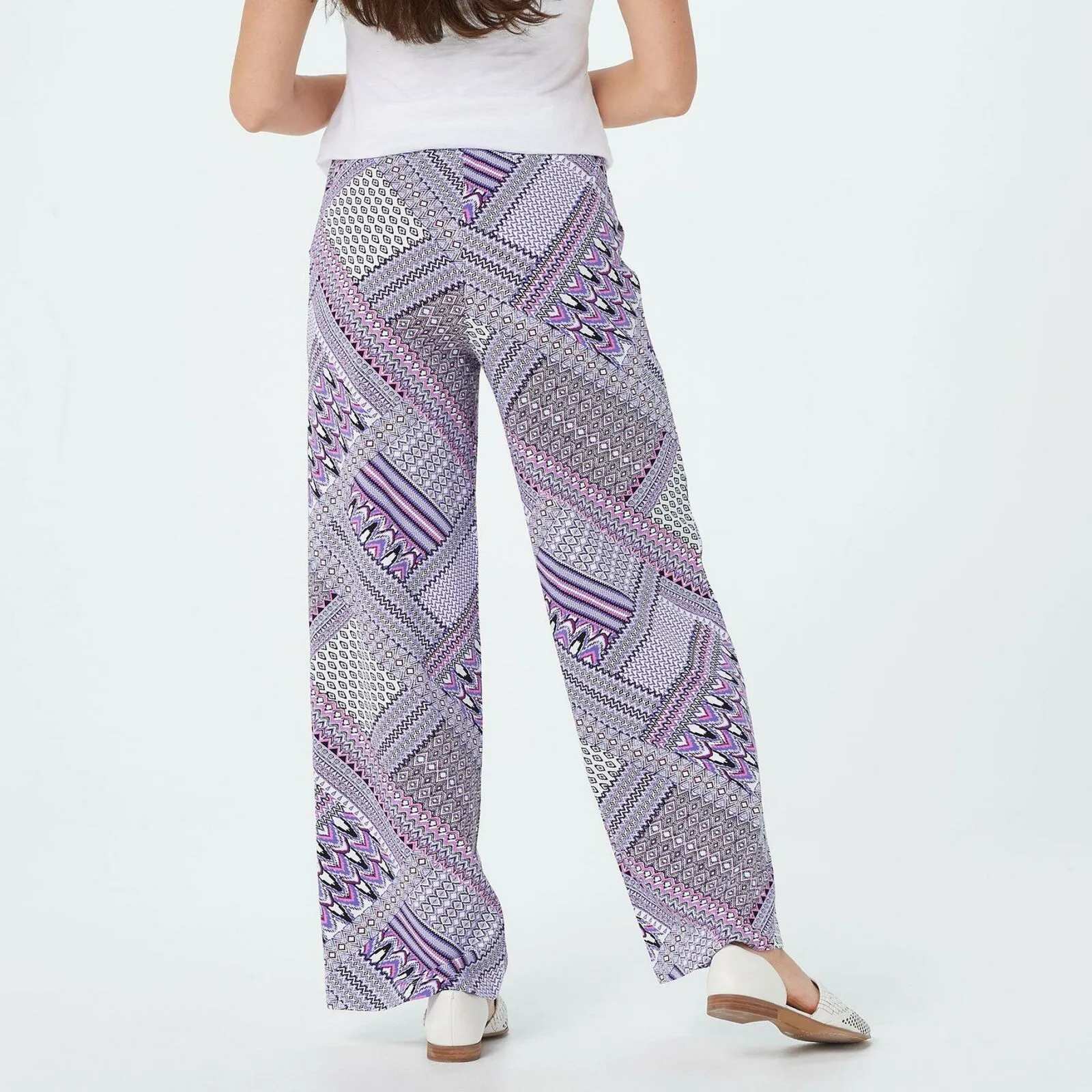 Denim & Co. Women's Pull On Wide Leg Beach Pants