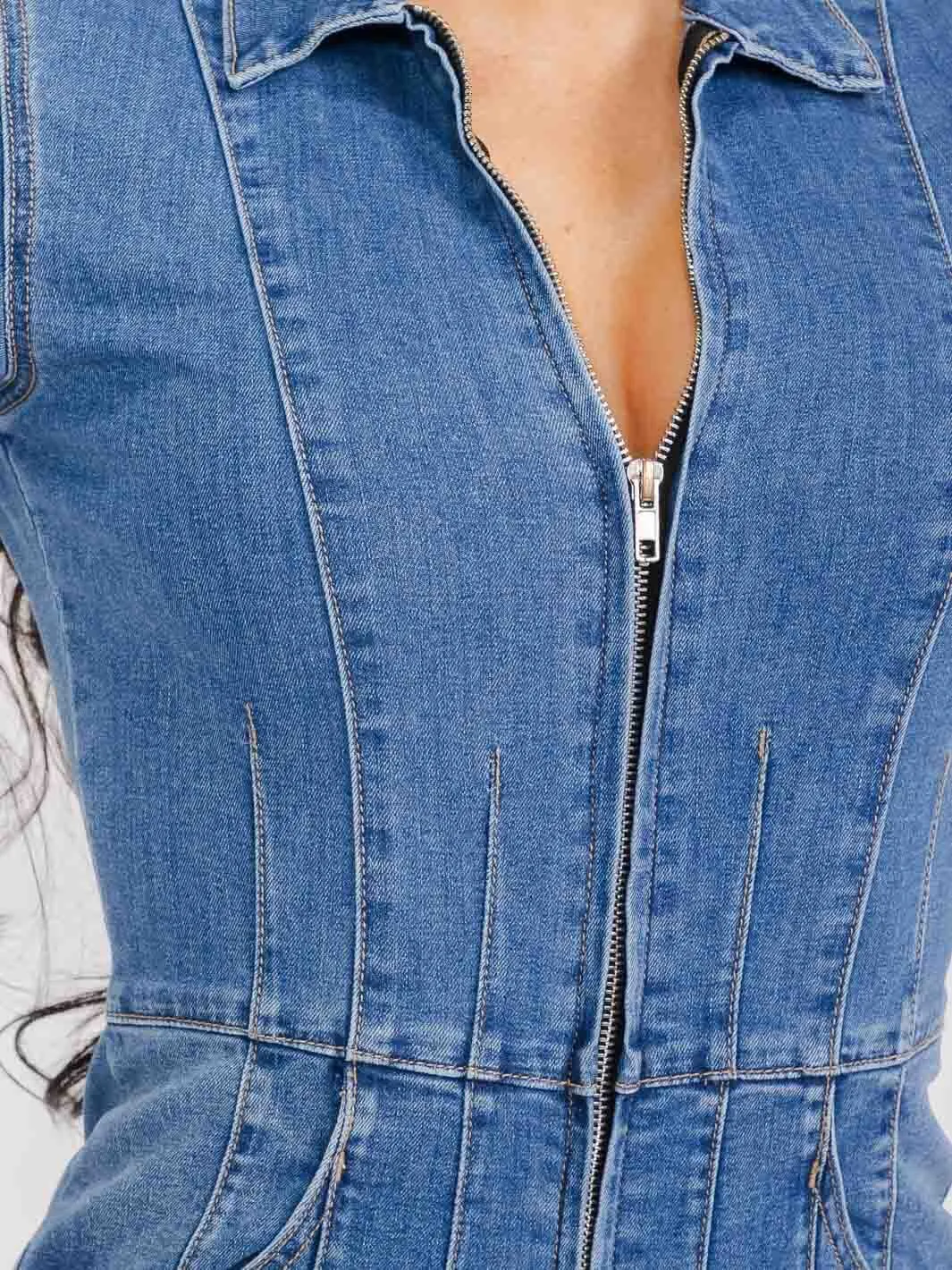 Denim Romper