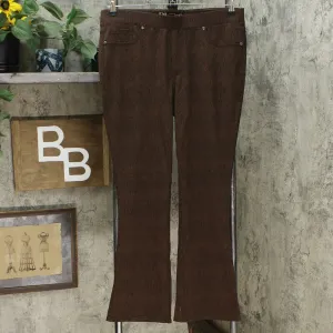 DG2 by Diane Gilman Pull On Stretch Ponte Boot Cut Pants Espresso Petite Large