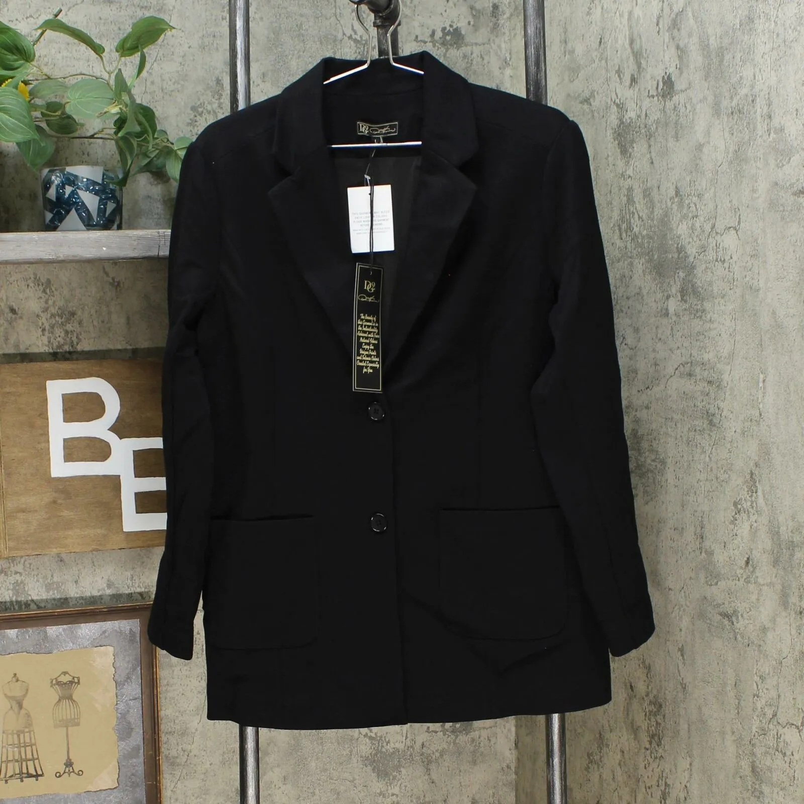 DG2 by Diane Gilman Women's Classic Stretch Ponte Knit Blazer