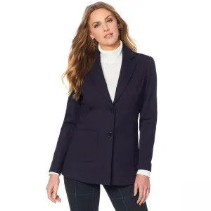 DG2 by Diane Gilman Women's Classic Stretch Ponte Knit Blazer