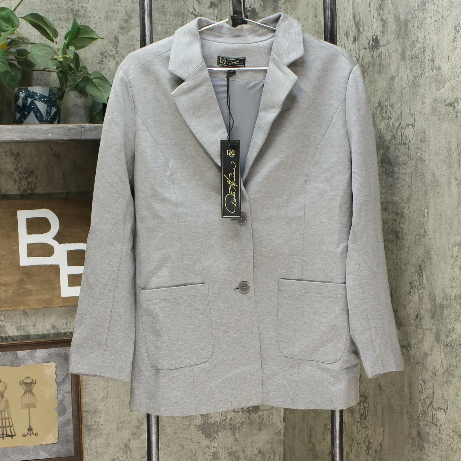 DG2 by Diane Gilman Women's Classic Stretch Ponte Knit Blazer