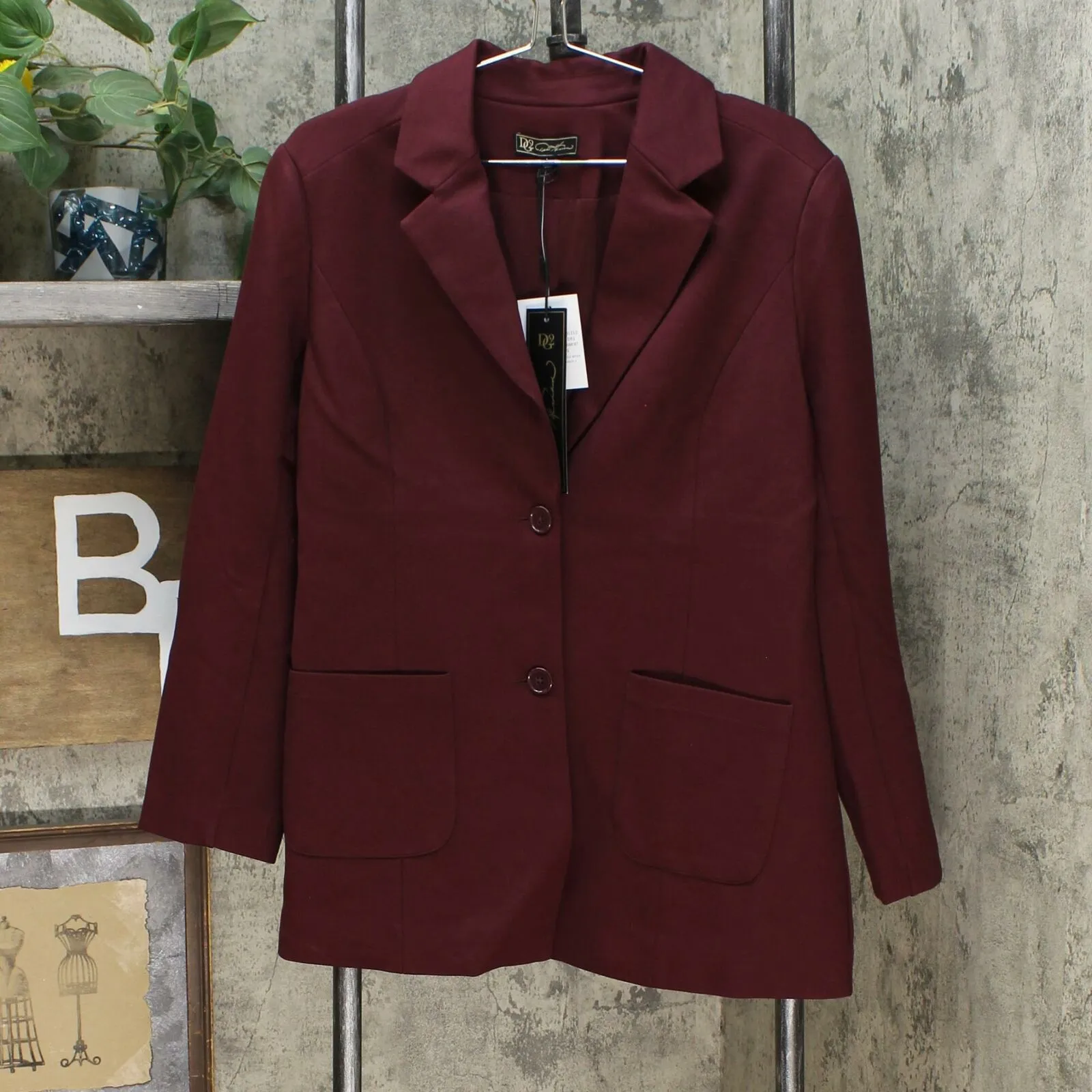DG2 by Diane Gilman Women's Classic Stretch Ponte Knit Blazer
