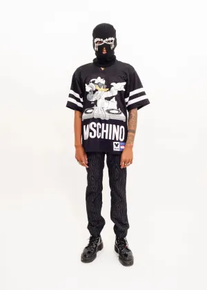 DJ Donald Duck sequinned baseball shirt