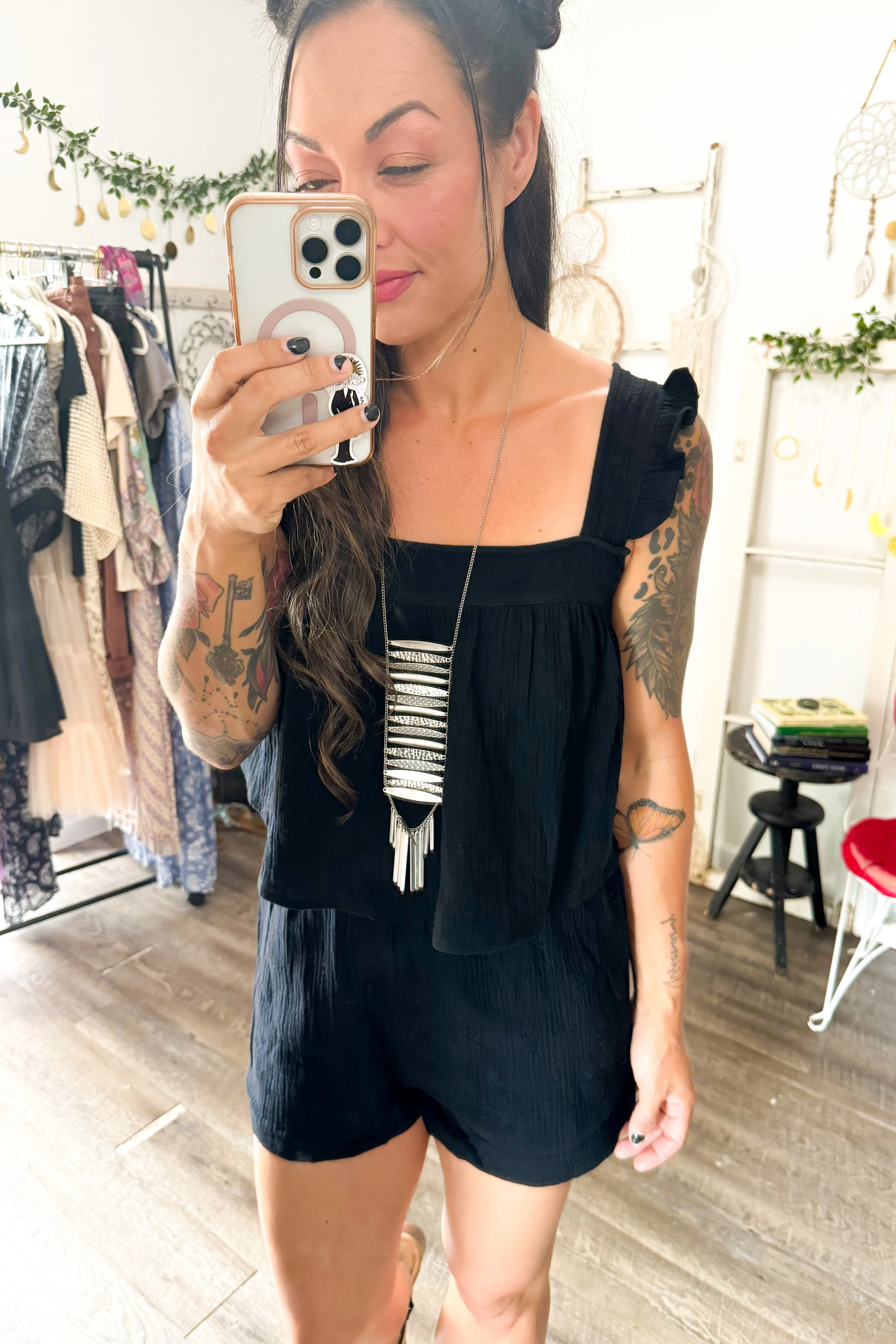 Double Gauze Top and Shorts Set