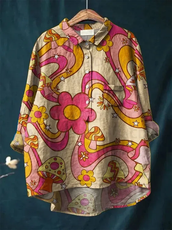 Duvessa | Floral Linen Shirt