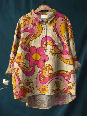 Duvessa | Floral Linen Shirt