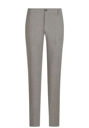 ELEVENTY - *PATCH POCKET* Wool Light Gray Premium Dress Pants- 33W