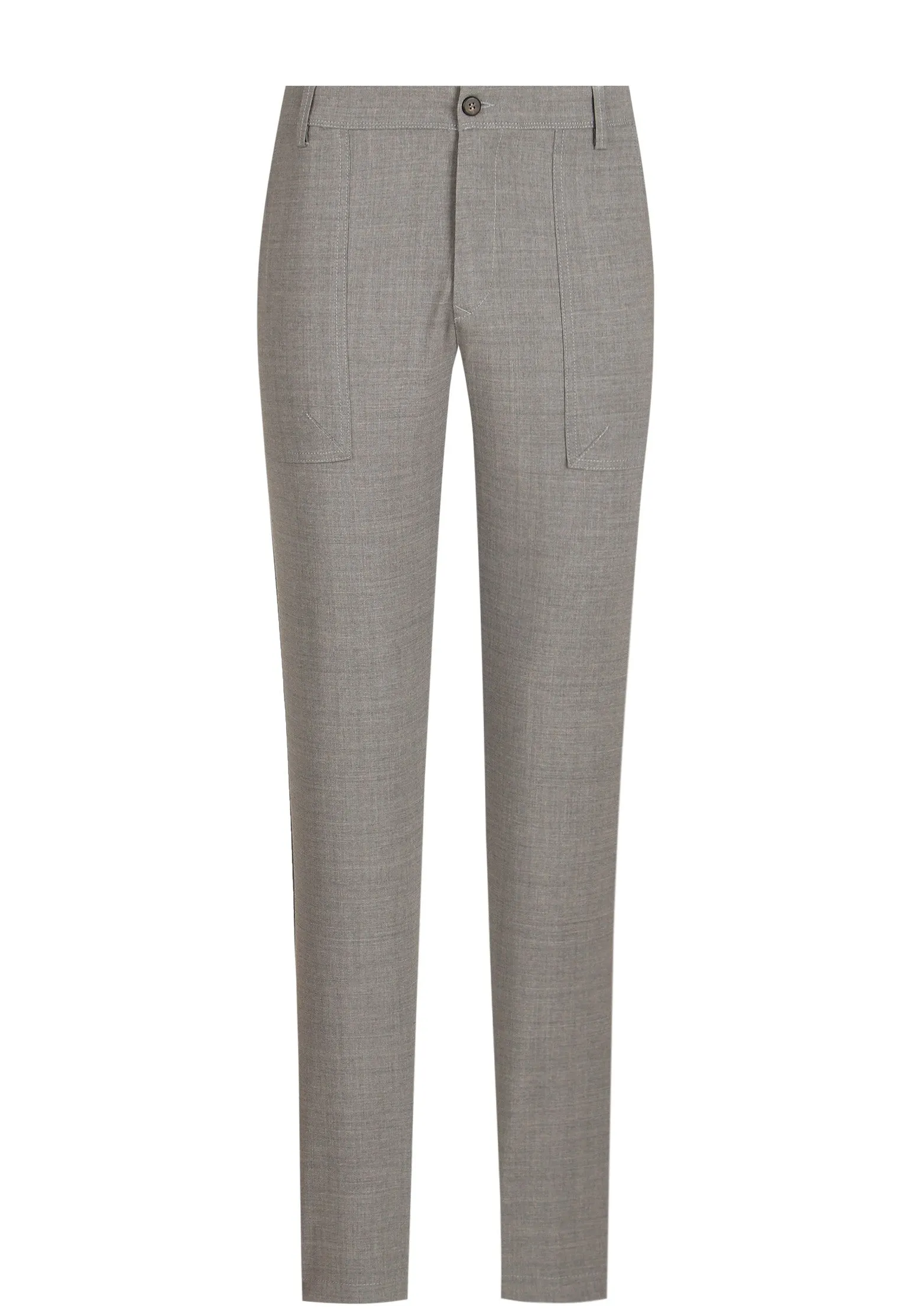 ELEVENTY - *PATCH POCKET* Wool Light Gray Premium Dress Pants- 33W