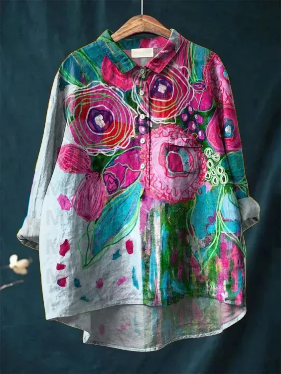 Erisalyn | Floral Art Shirt