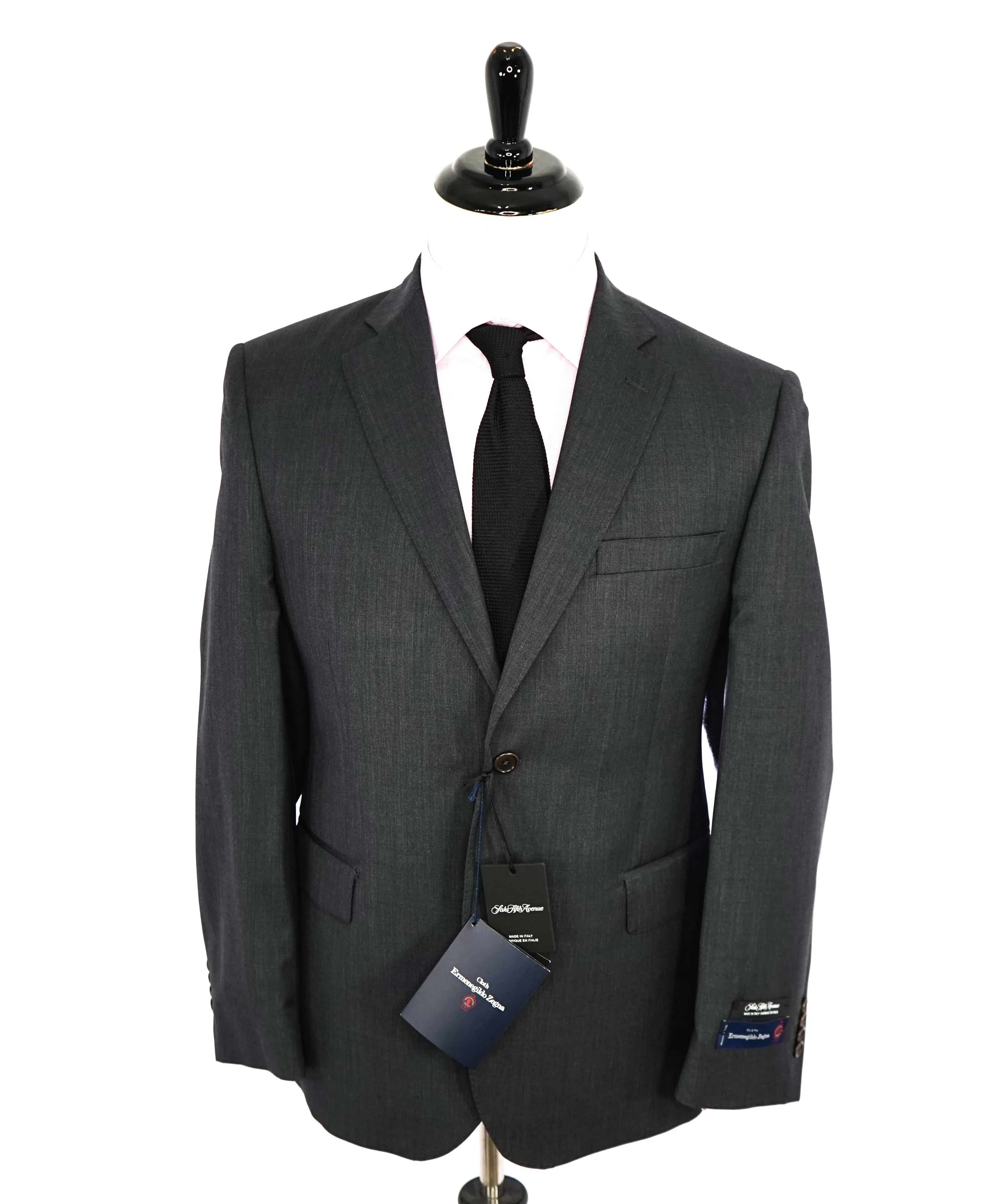 ERMENEGILDO ZEGNA -"Classic" By SAKS FIFTH AVENUE *SILK* Gray Suit - 40R