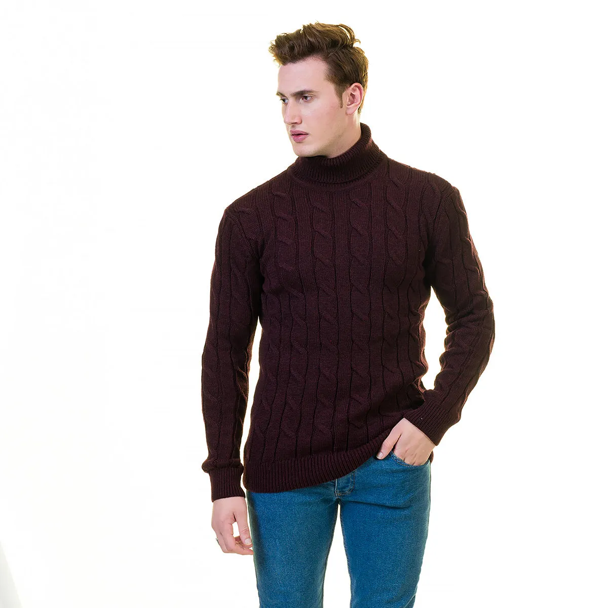 European Wool Luxury Zippered With Sweater Jacket Warm Winter Tailor Fit