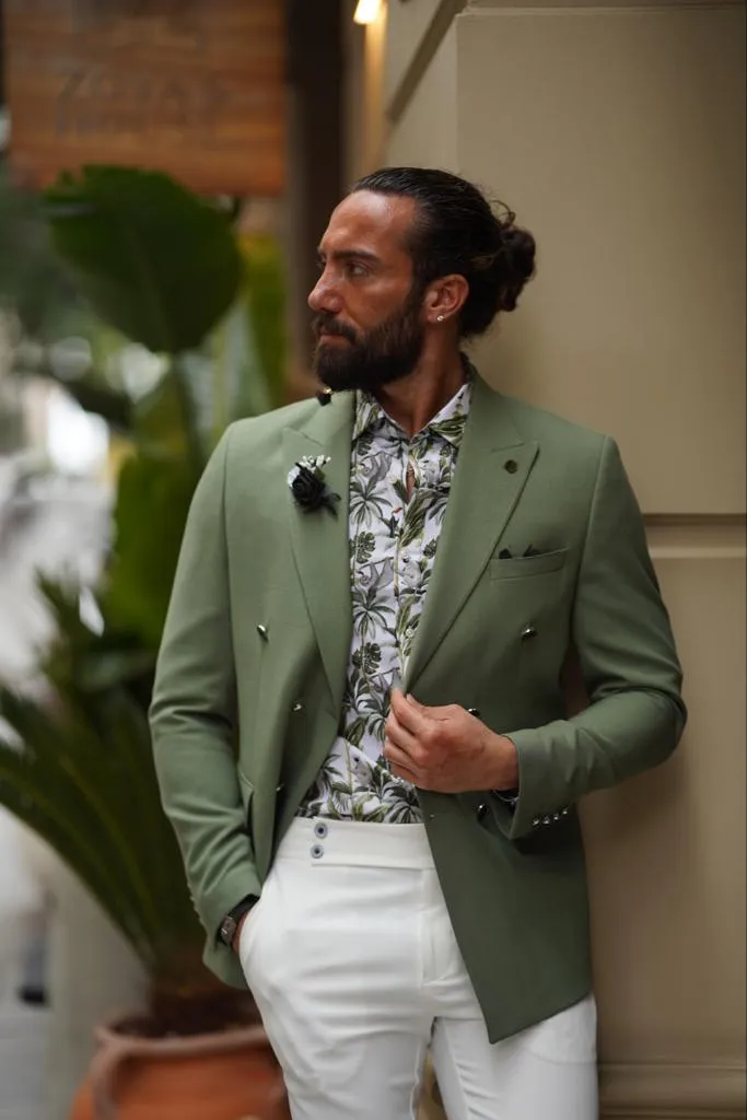 Evo Green Slim Fit Combination Suit for Every Occasion