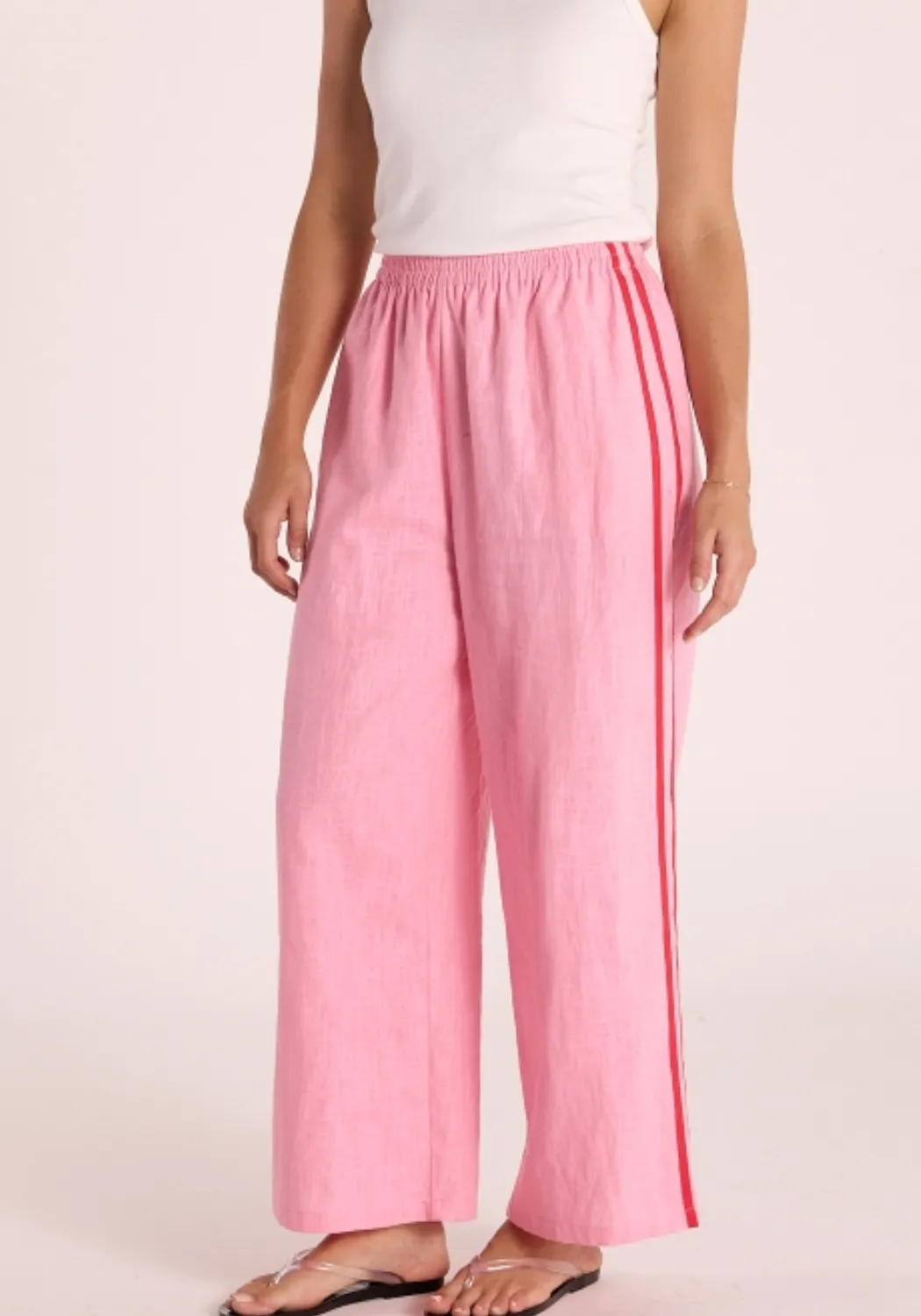 FEATHER   NOISE PARKER CROPPED PANT - PINK