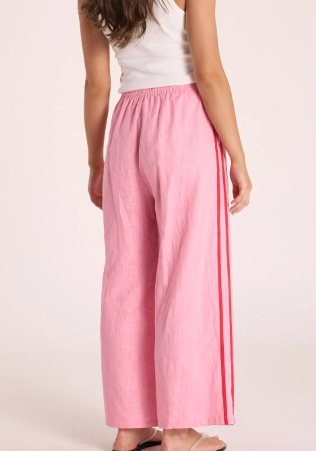 FEATHER   NOISE PARKER CROPPED PANT - PINK