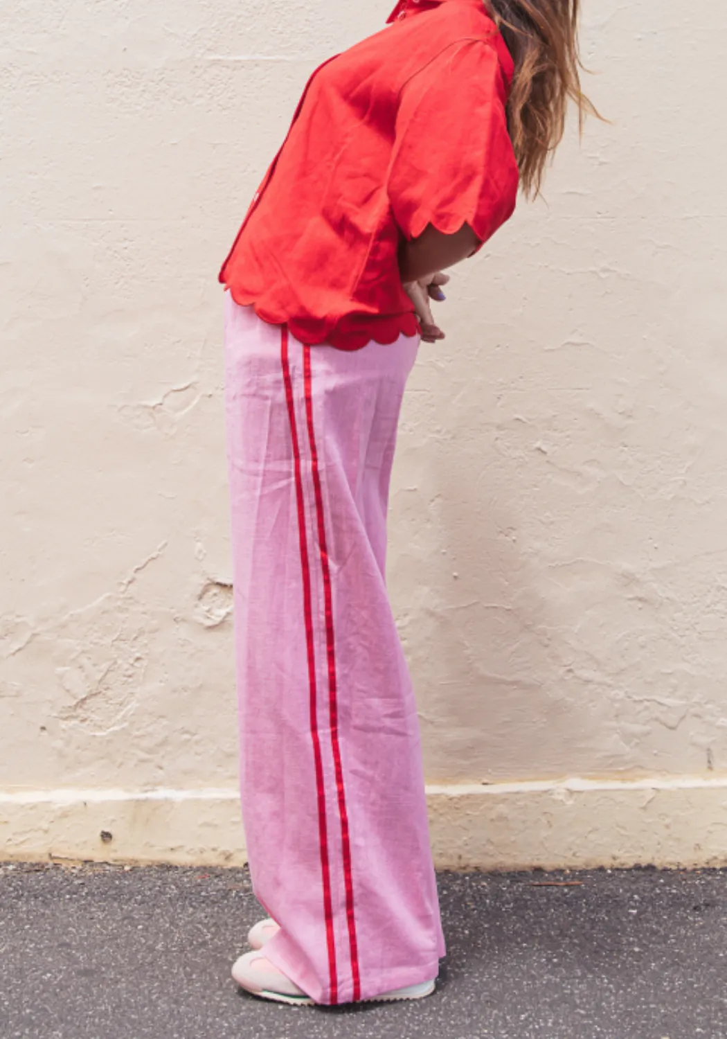 FEATHER   NOISE PARKER FULL LENGTH PANT - PINK