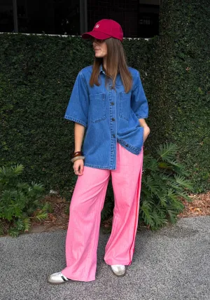 FEATHER   NOISE PARKER FULL LENGTH PANT - PINK
