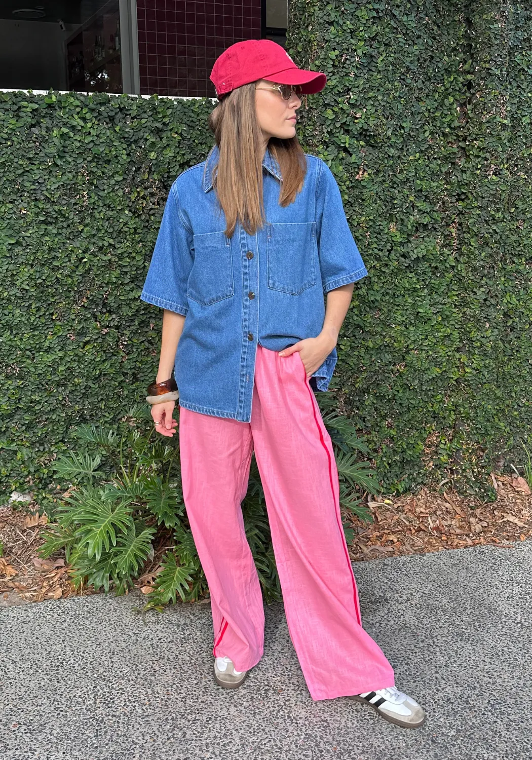 FEATHER   NOISE PARKER FULL LENGTH PANT - PINK