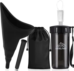 Female Urinal, Silicone Standing Pee Funnel Portable Female Urination Device Reusable for Road Trip,Travel, Camping Gear Essentials Urinal for Women with Cup
