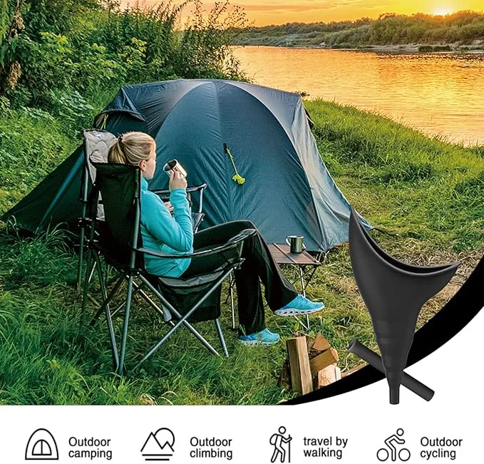 Female Urinal Travel Essentials Female Urination Device Camping Accessories, Portable Urinal Silicone Pee Funnel for Women, Reusable Outdoor Hiking Camping Toilet Gadgets Camper Gifts for Women