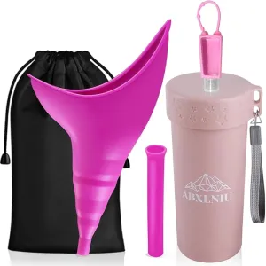 Female Urination Device with Cup, Female Urinals Portable Pee Funnel for Women - Standing Up to Pee Anywhere, Womens Pee Funnel Camping/Hiking Gear Gifts for Women
