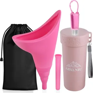 Female Urination Device with Cup, Female Urinals Portable Pee Funnel for Women - Standing Up to Pee Anywhere, Womens Pee Funnel Camping/Hiking Gear Gifts for Women