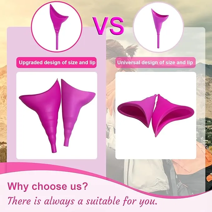Female Urination Device with Cup, Female Urinals Portable Pee Funnel for Women - Standing Up to Pee Anywhere, Womens Pee Funnel Camping/Hiking Gear Gifts for Women