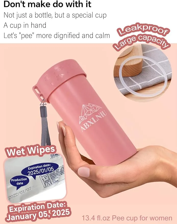 Female Urination Device with Cup, Female Urinals Portable Pee Funnel for Women - Standing Up to Pee Anywhere, Womens Pee Funnel Camping/Hiking Gear Gifts for Women